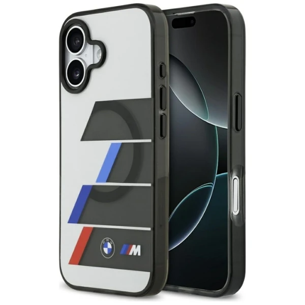 BMW M IML Metal Mygtukai Tricolor Lines MagSafe dėklas skirtas Apple iPhone 17 Anthracite aprašymas - Prekės nuotrauka