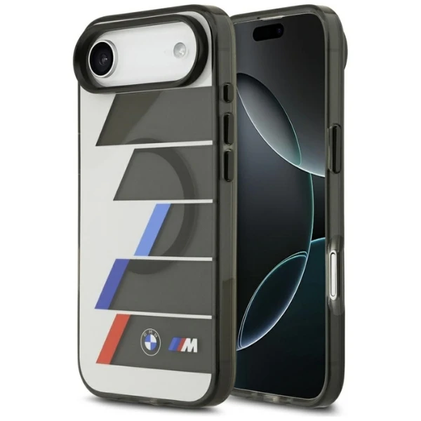 Dėklas BMW M IML Metal Mygtukai Tricolor Lines MagSafe case for Apple iPhone Air anthracite aprašymas - Prekės nuotrauka