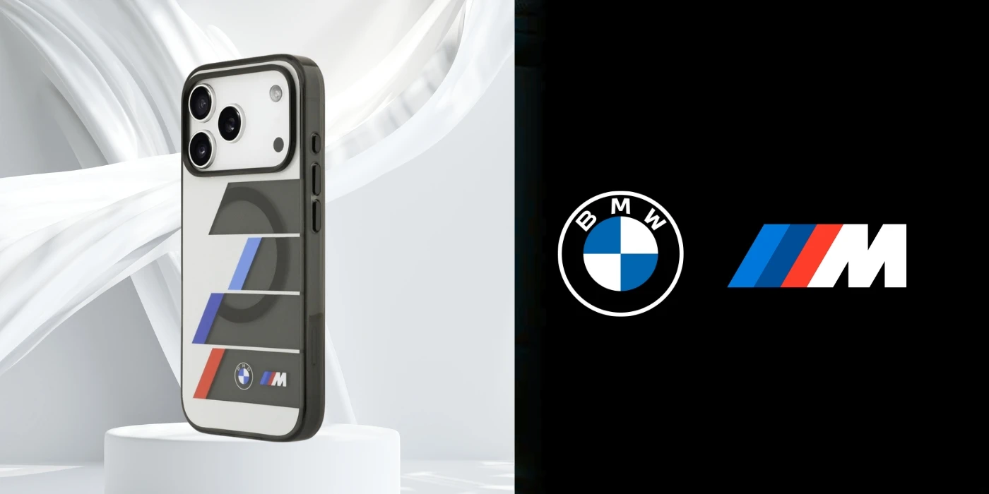 BMW M IML Metal Mygtukai Tricolor Lines MagSafe dėklas skirtas Apple iPhone 17 Pro Max Anthracite aprašymas - Prekės nuotrauka