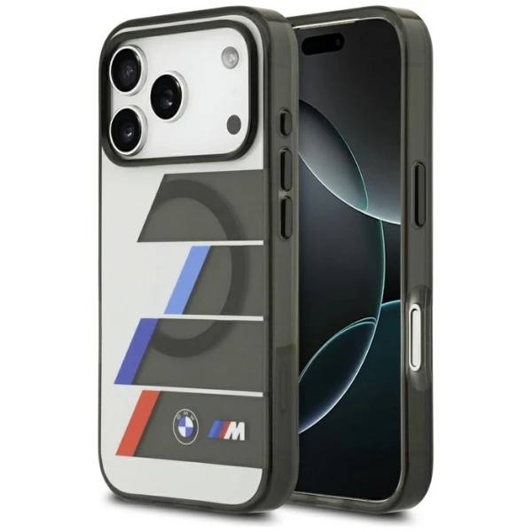 BMW M IML Metal Mygtukai Tricolor Lines MagSafe dėklas skirtas Apple iPhone 17 Pro Max Anthracite aprašymas - Prekės nuotrauka