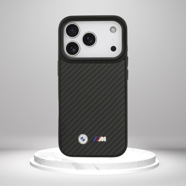 BMW M Kevlar Matt MagSafe dėklas Apple iPhone 17 Pro juodos spalvos aprašymas - Prekės nuotrauka