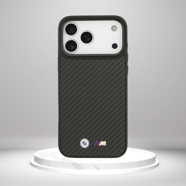 BMW M Kevlar Matt MagSafe dėklas Apple iPhone 17 Pro Max juodos spalvos aprašymas - Prekės nuotrauka