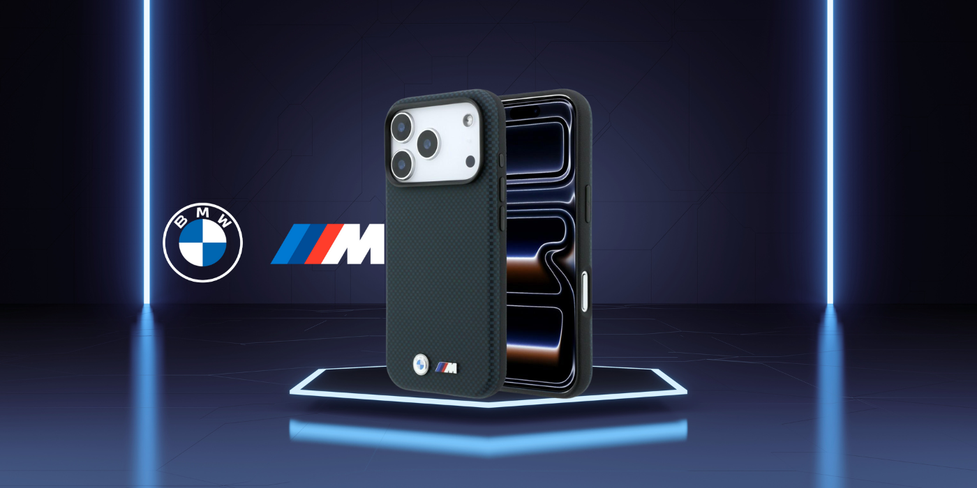 BMW M Quadrille Kevlar metalinis logotipas MagSafe dėklas, skirtas iPhone 18 Pro Max / 17 Pro Max, tamsiai mėlynas aprašymas - Prekės nuotrauka