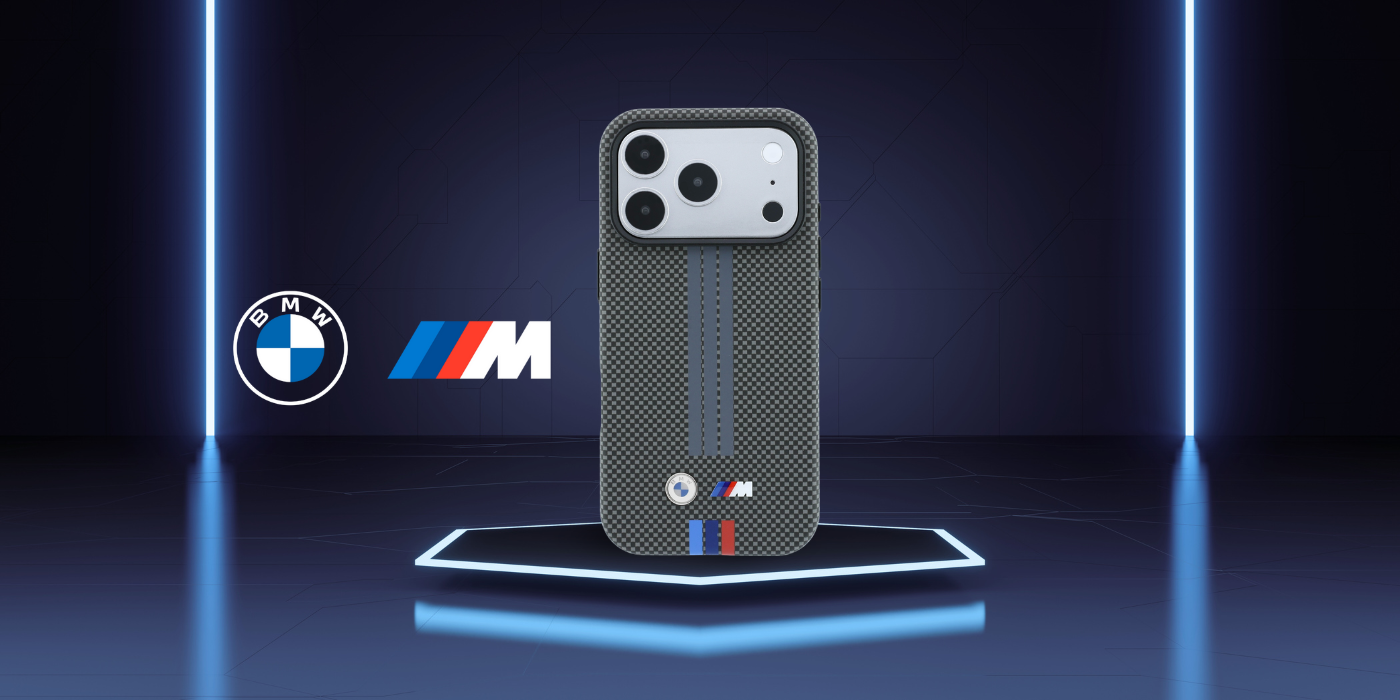 BMW M Quadrille Kevlar Tricolor Print Lines MagSafe dėklas, skirtas iPhone 18 Pro / 17 Pro, antracito spalvos aprašymas - Prekės nuotrauka