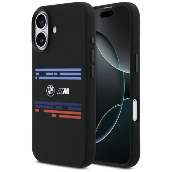 BMW M Silicon Horizontal Line MagSafe Dėklas skirtas Apple iPhone 17 juodos spalvos aprašymas - Prekės nuotrauka