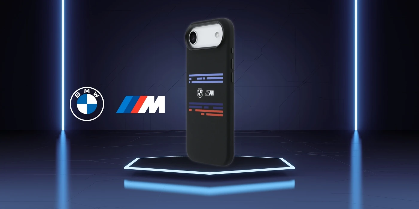 BMW M Silicon Horizontal Line MagSafe Dėklas skirtas Apple iPhone Air juodos spalvos aprašymas - Prekės nuotrauka