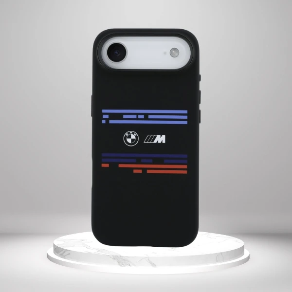 BMW M Silicon Horizontal Line MagSafe Dėklas skirtas Apple iPhone Air juodos spalvos aprašymas - Prekės nuotrauka