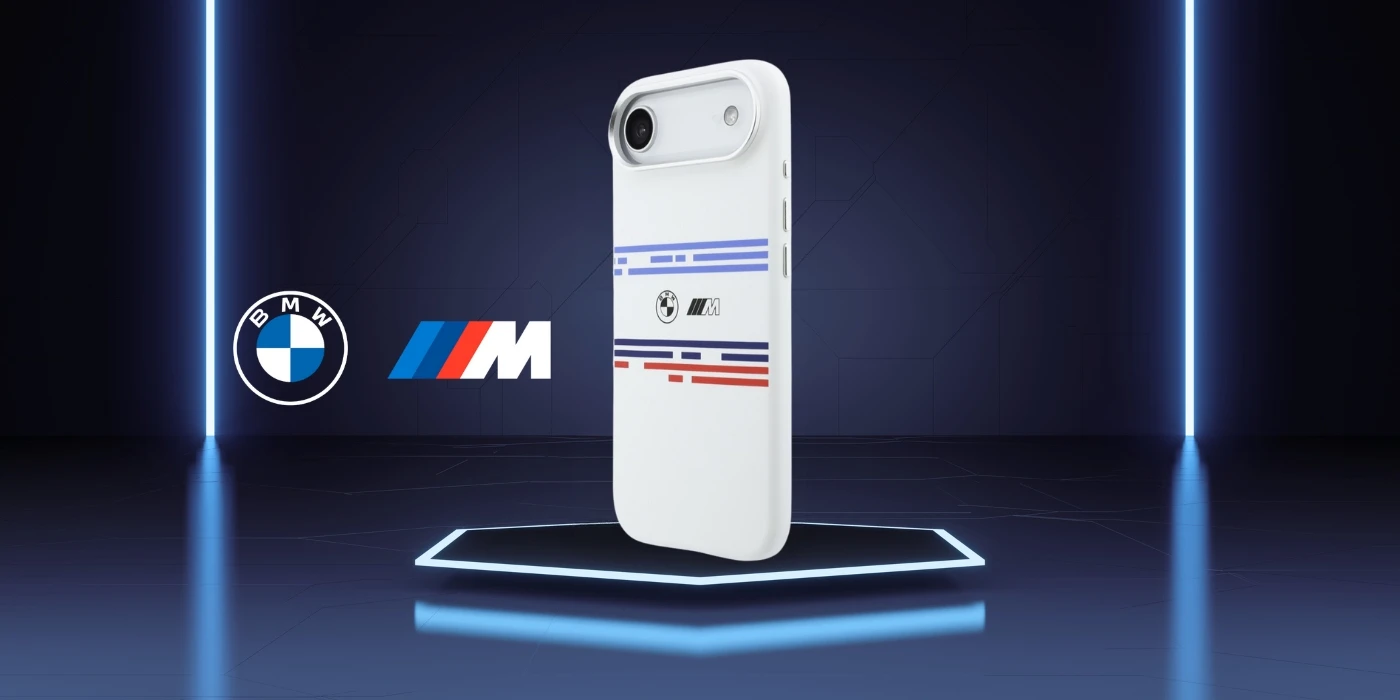 BMW M Silicon Horizontal Line MagSafe Dėklas skirtas Apple iPhone Air baltos spalvos aprašymas - Prekės nuotrauka