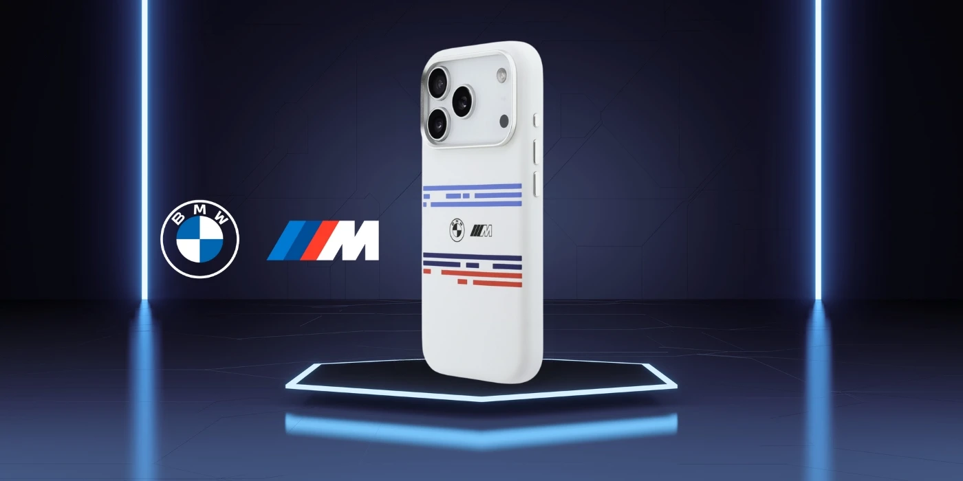 BMW M Silicon Horizontal Line MagSafe Dėklas skirtas Apple iPhone 17 Pro baltos spalvos aprašymas - Prekės nuotrauka