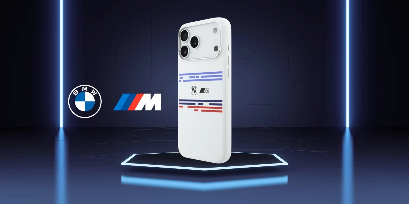 BMW M Silicon Horizontal Line MagSafe Dėklas skirtas Apple iPhone 17 Pro Max baltos spalvos aprašymas - Prekės nuotrauka