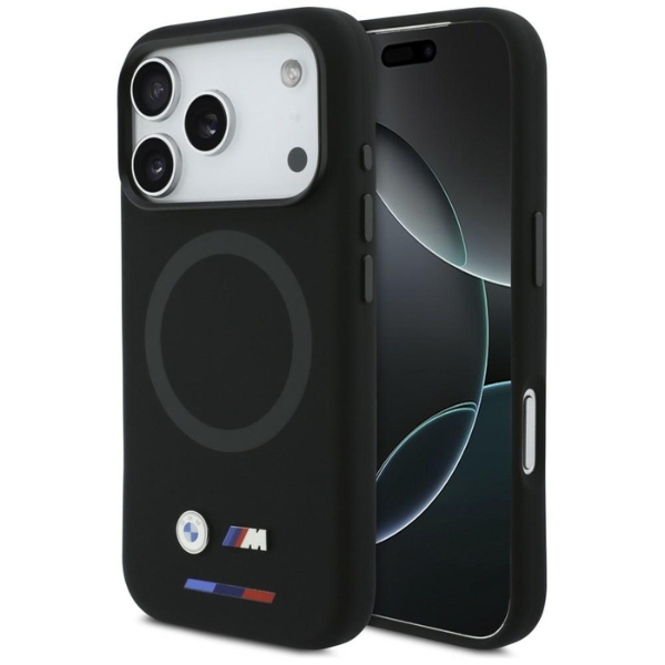 BMW M Silicon Logo MagSafe dėklas Apple iPhone 17 Pro juodos spalvos aprašymas - Prekės nuotrauka