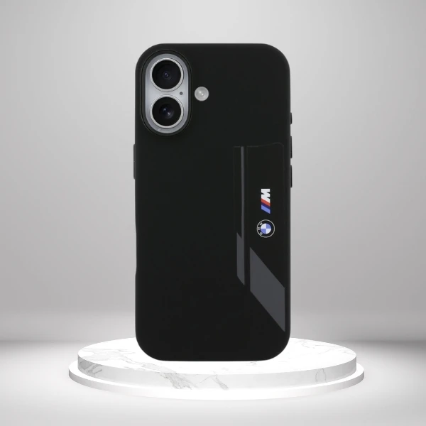 BMW M Silicon Vertical Logo MagSafe Dėklas skirtas Apple iPhone 17 juodos spalvos aprašymas - Prekės nuotrauka