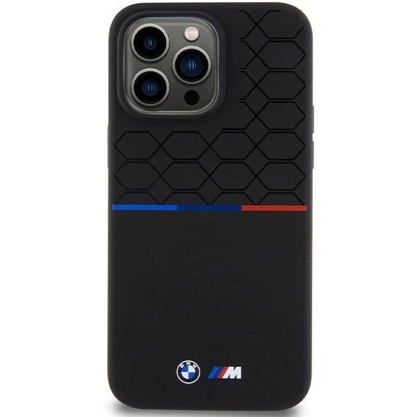BMW M Silikoninis Pattern MagSafe Apple iPhone 15 Pro - dėklas telefonui juodos spalvos aprašymas - Prekės nuotrauka