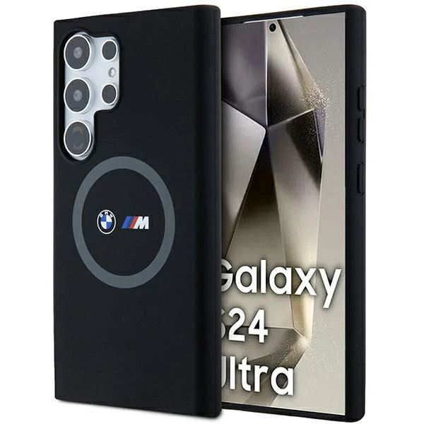 BMW M silikoninis Printed Ring MagSafe Samsung Galaxy S24 Ultra - dėklas telefonui juodos spalvos aprašymas - Prekės nuotrauka