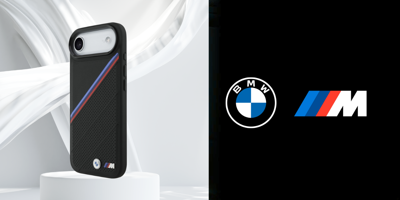 BMW M Tricolor Metal Logo MagSafe dėklas Apple iPhone Air juodos spalvos aprašymas - Prekės nuotrauka