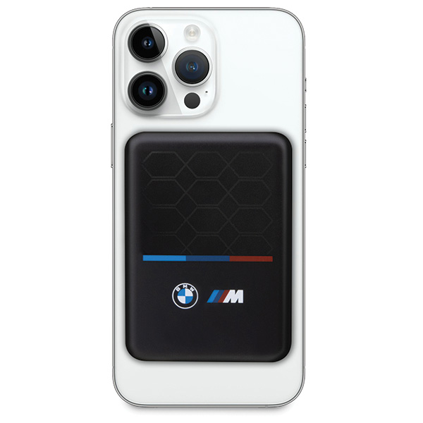BMW Powerbank inductive BMPBMS5K22PGVK 15W 5000mAh + kabelis juodos spalvos M Collection MagSafe aprašymas - Prekės nuotrauka
