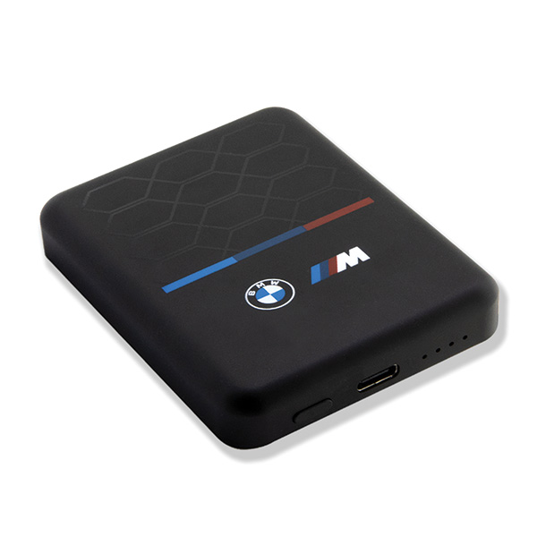 BMW Powerbank inductive BMPBMS5K22PGVK 15W 5000mAh + kabelis juodos spalvos M Collection MagSafe aprašymas - Prekės nuotrauka