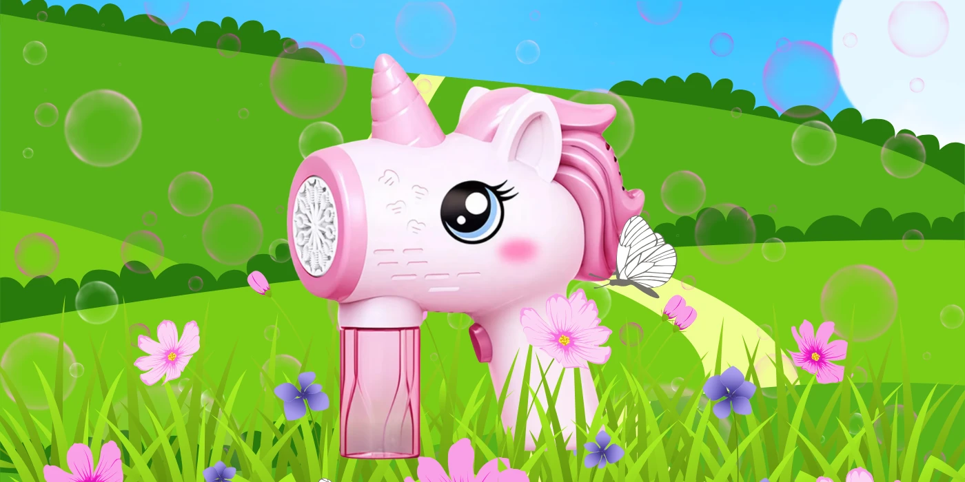 KIK Burbulų pistoletas Beline unicorn rožinės spalvos aprašymas - Prekės nuotrauka KIK Burbulų pistoletas Beline unicorn rožinės spalvos aprašymas - Prekės nuotrauka