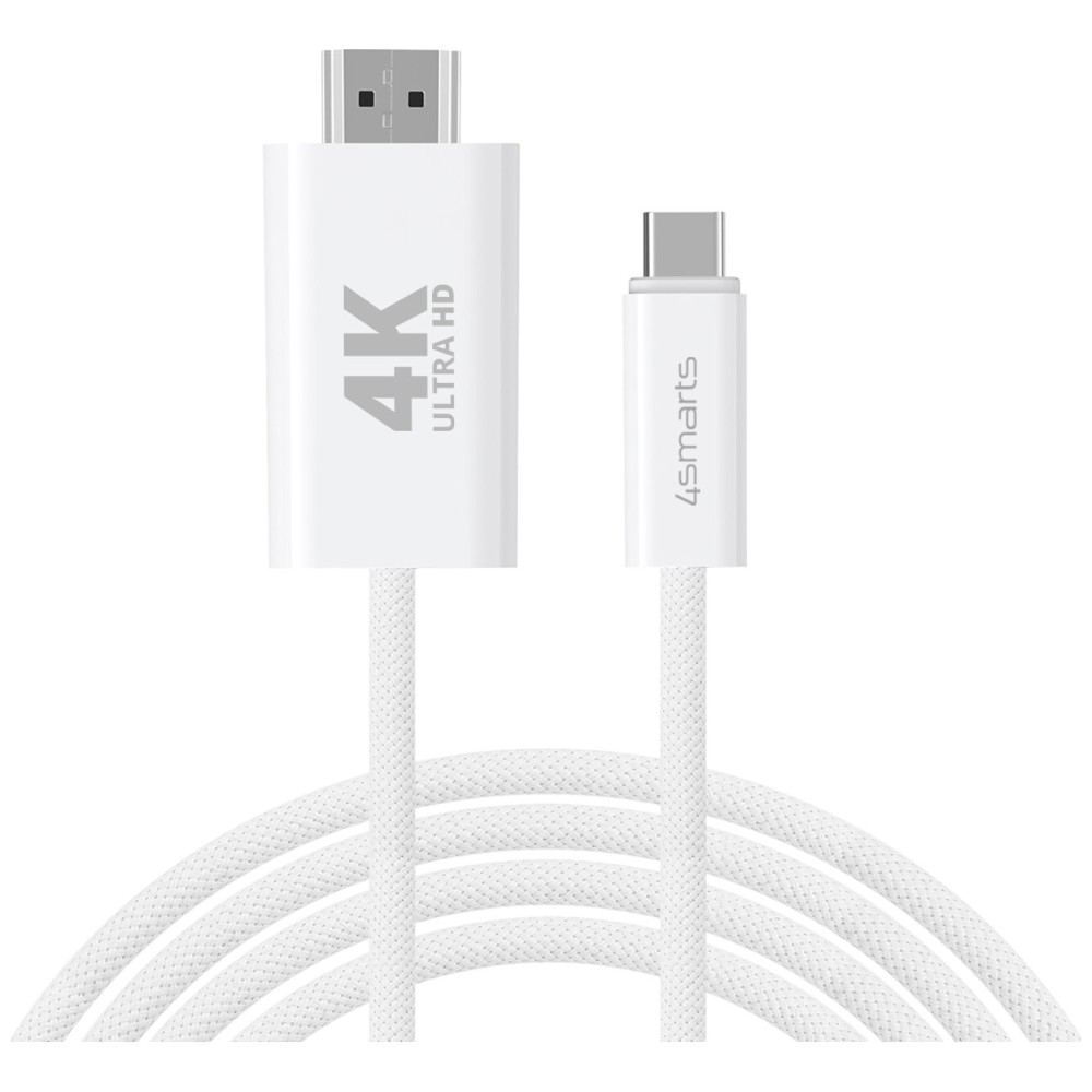 Cabel 4smarts USB-C į HDMI 2m baltas aprašymas - Prekės nuotrauka