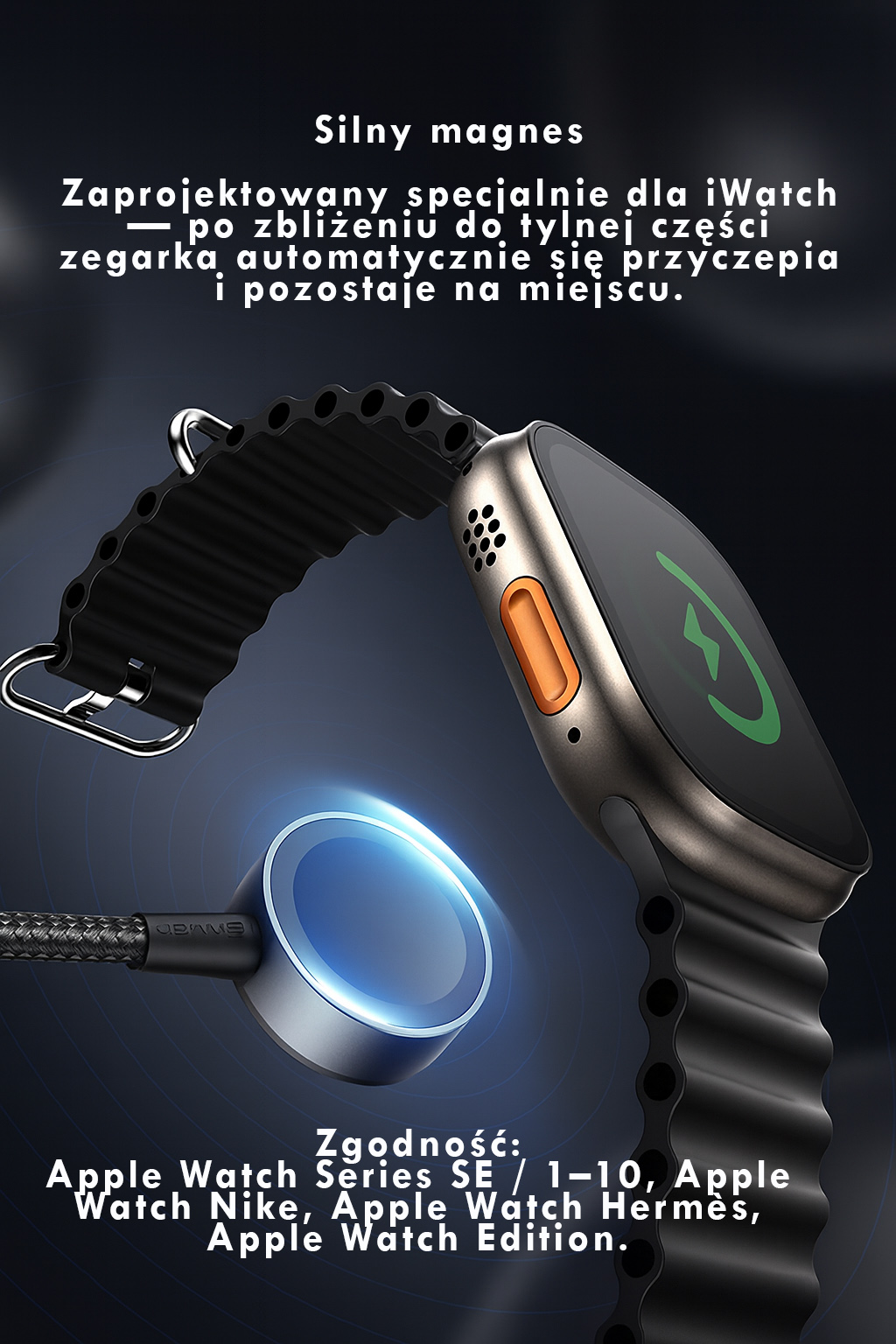 Cable USAMS Huan Series SJ754 72W USB-C to USB-C + USB-C + Belaidis įkroviklis skirtas watch tarnish aprašymas - Prekės nuotrauka