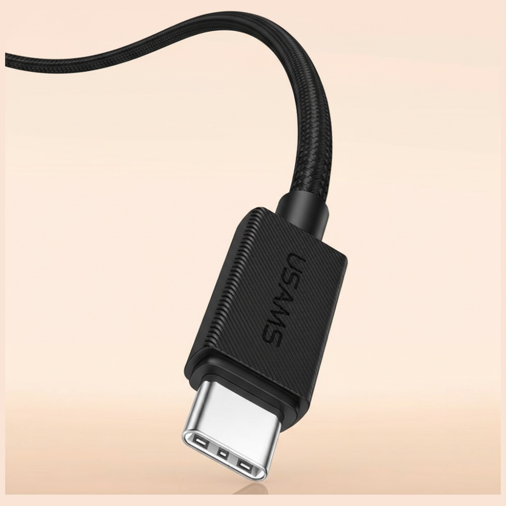 Cable USAMS U92 30W USB-C į Lightning 1.2m juodos spalvos aprašymas - Prekės nuotrauka