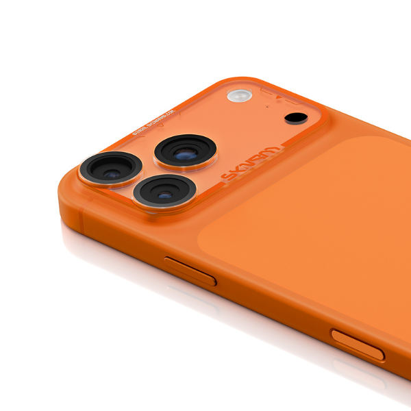 Camera Lens Glass Skinarma Magma Full Matte skirtas Apple iPhone 17 Pro oranžinis aprašymas - Prekės nuotrauka