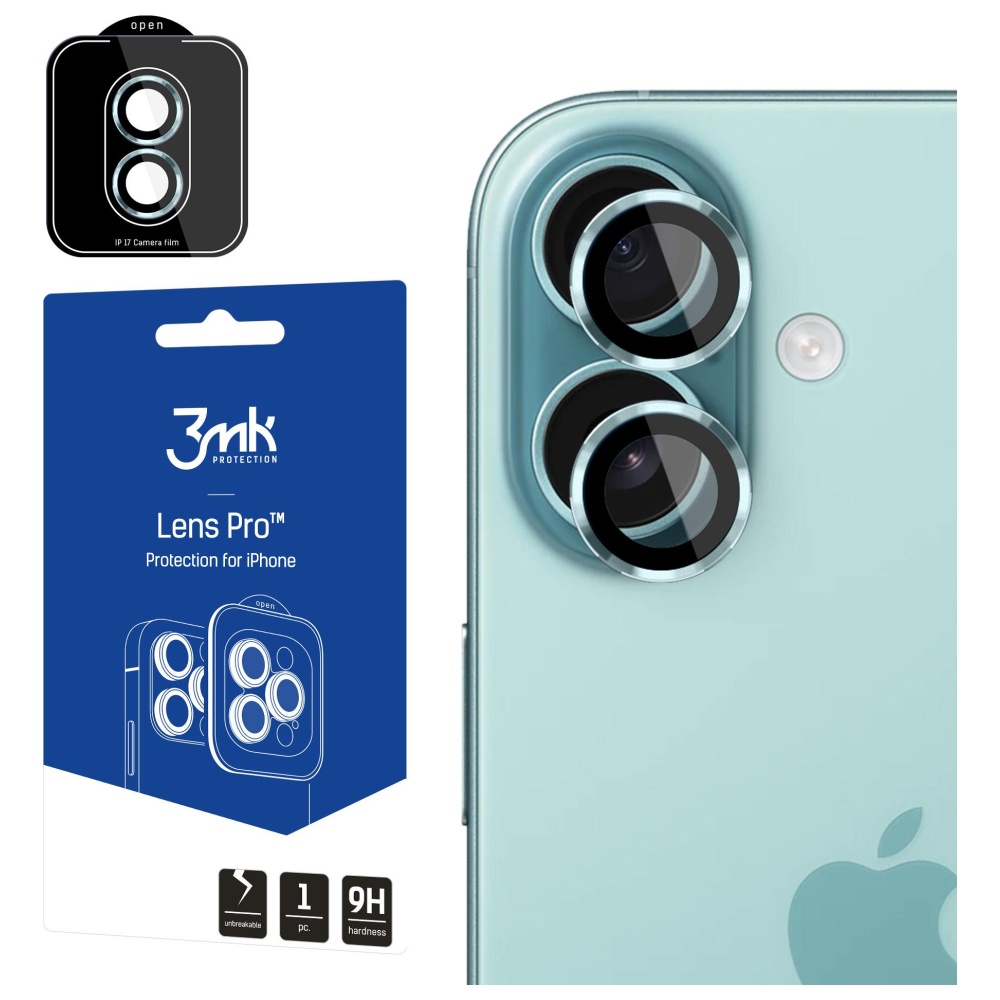Camera lens protection 3MK Lens Protection Pro skirta Apple iPhone 17 žalios spalvos aprašymas - Prekės nuotrauka Camera lens protection 3MK Lens Protection Pro skirta Apple iPhone 17 žalios spalvos aprašymas - Prekės nuotrauka