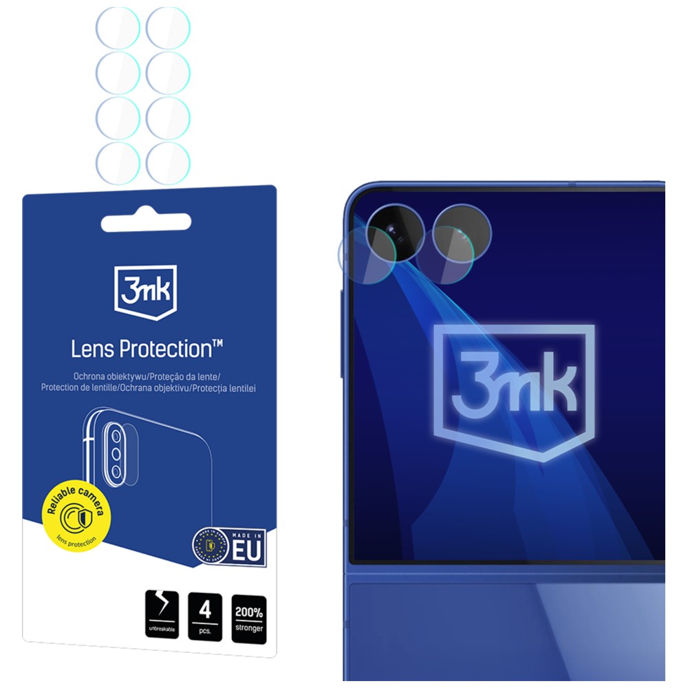 Camera lens protection 3MK Lens Protection for Samsung Galaxy Z Flip 8 4 pcs. aprašymas - Prekės nuotrauka