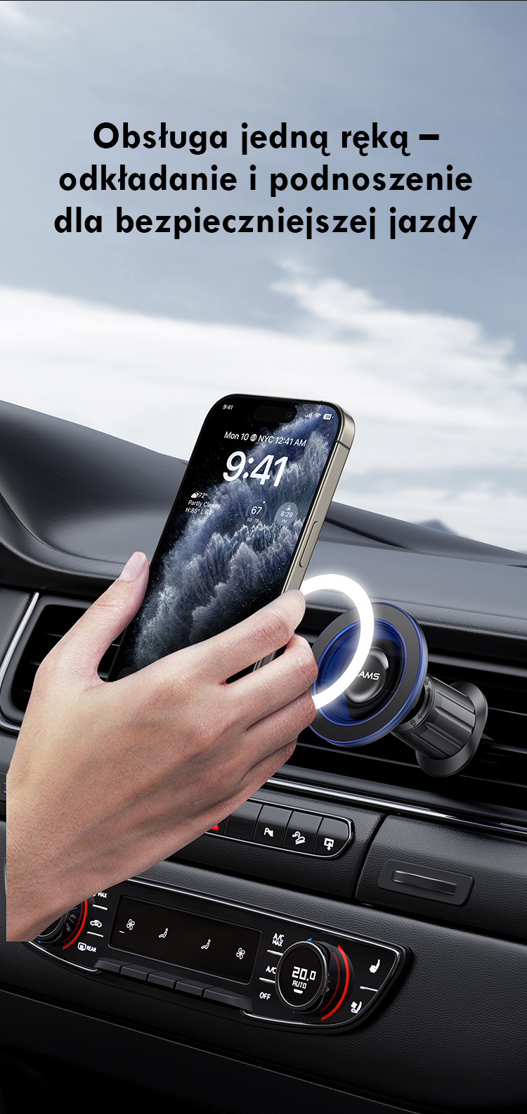 Automobilinis laikiklis USAMS ZJ081 magnetinis, skirtas oro išleidimo angai aprašymas - Prekės nuotrauka Automobilinis laikiklis USAMS ZJ081 magnetinis, skirtas oro išleidimo angai aprašymas - Prekės nuotrauka