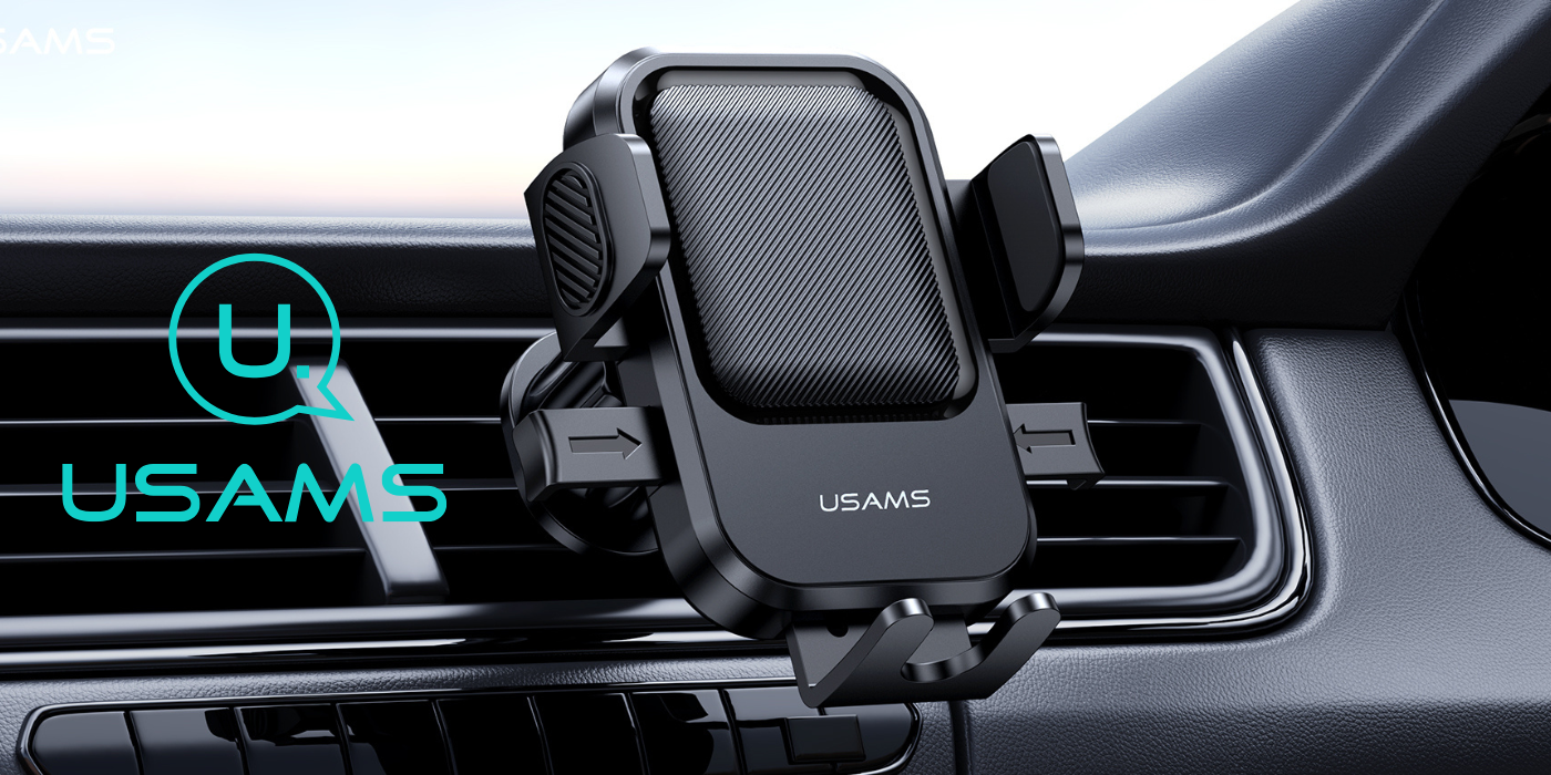 Car Mount for Air Vent USAMS One-touch juodos spalvos aprašymas - Prekės nuotrauka Car Mount for Air Vent USAMS One-touch juodos spalvos aprašymas - Prekės nuotrauka