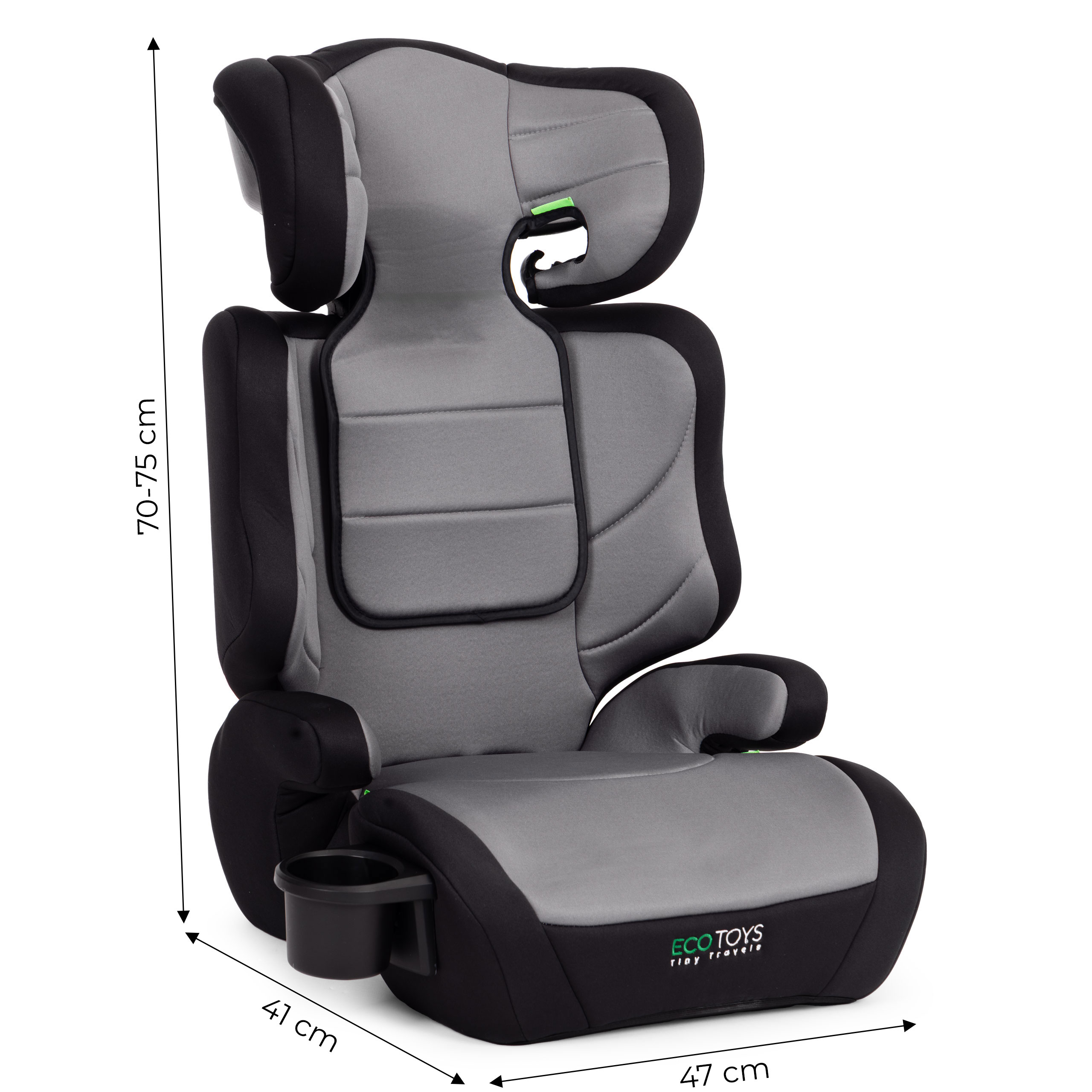 Car Seat for Children 2-in-1 Booster i-SIZE Height 100-150 cm Cup Holder ECOTOYS aprašymas - Prekės nuotrauka