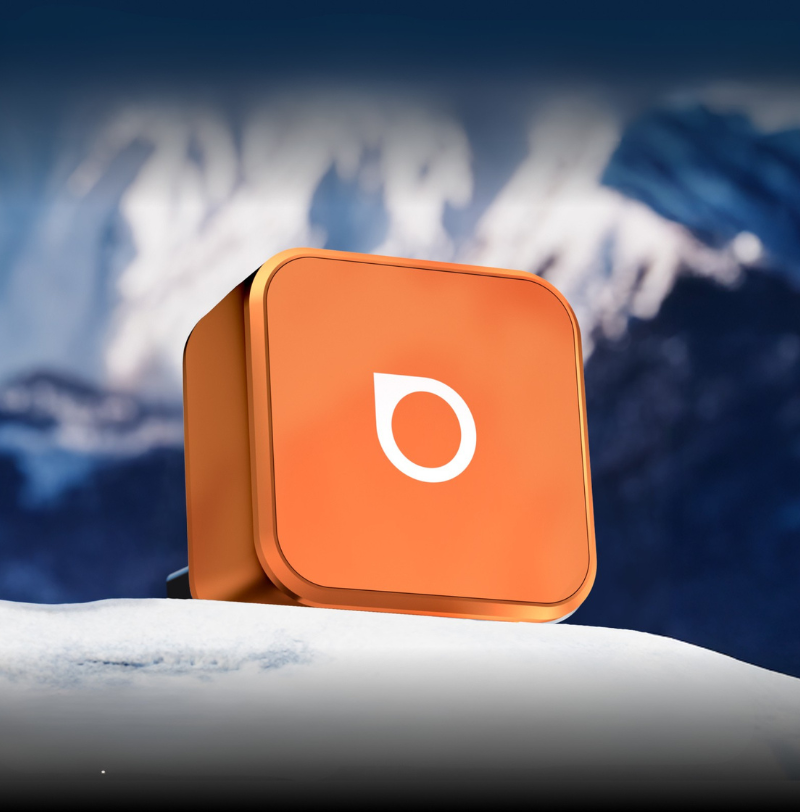 Automobilinis siųstuvas Ottocast CP88-T Mini Cube Bluetooth oranžinis aprašymas - Prekės nuotrauka