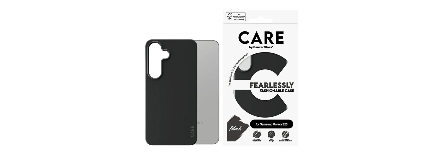 Panzer Glass CARE by PanzerGlass Fashion Samsung Galaxy S25 - dėklas telefonui juodos spalvos aprašymas - Prekės nuotrauka Panzer Glass CARE by PanzerGlass Fashion Samsung Galaxy S25 - dėklas telefonui juodos spalvos aprašymas - Prekės nuotrauka