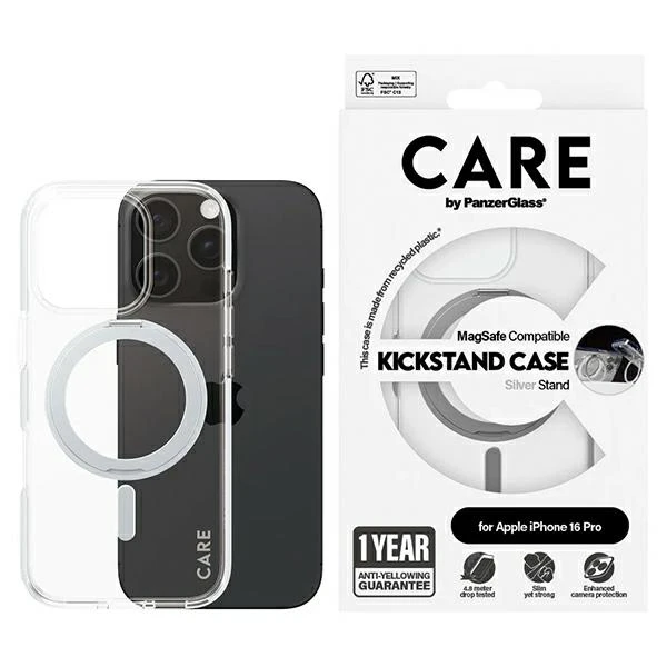 Panzer Glass CARE by PanzerGlass Feature Kickstand Apple iPhone 16 Pro 6.3 Panzer Glass CARE by PanzerGlass Feature Kickstand Apple iPhone 16 Pro 6.3