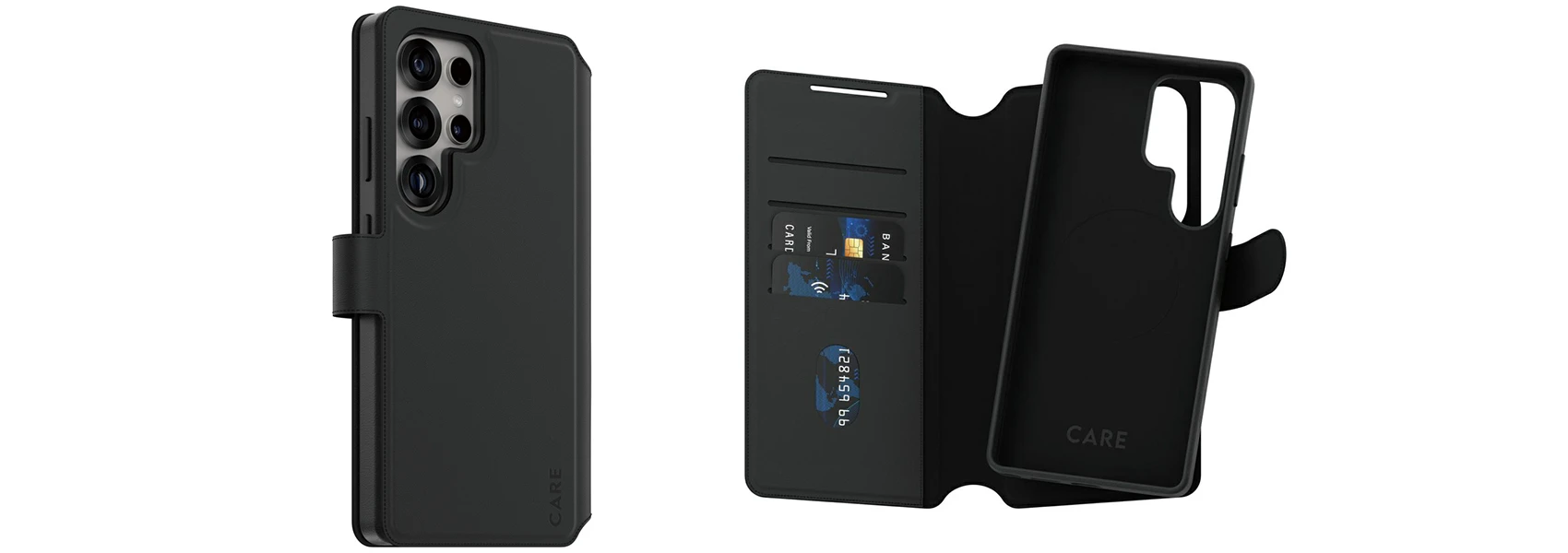 Dėklas Panzer Glass CARE by PanzerGlass Feature Case Tango Du viename piniginė Qi Suderinamas Samsung Galaxy S25 Ultra, Juodas aprašymas - Prekės nuotrauka
