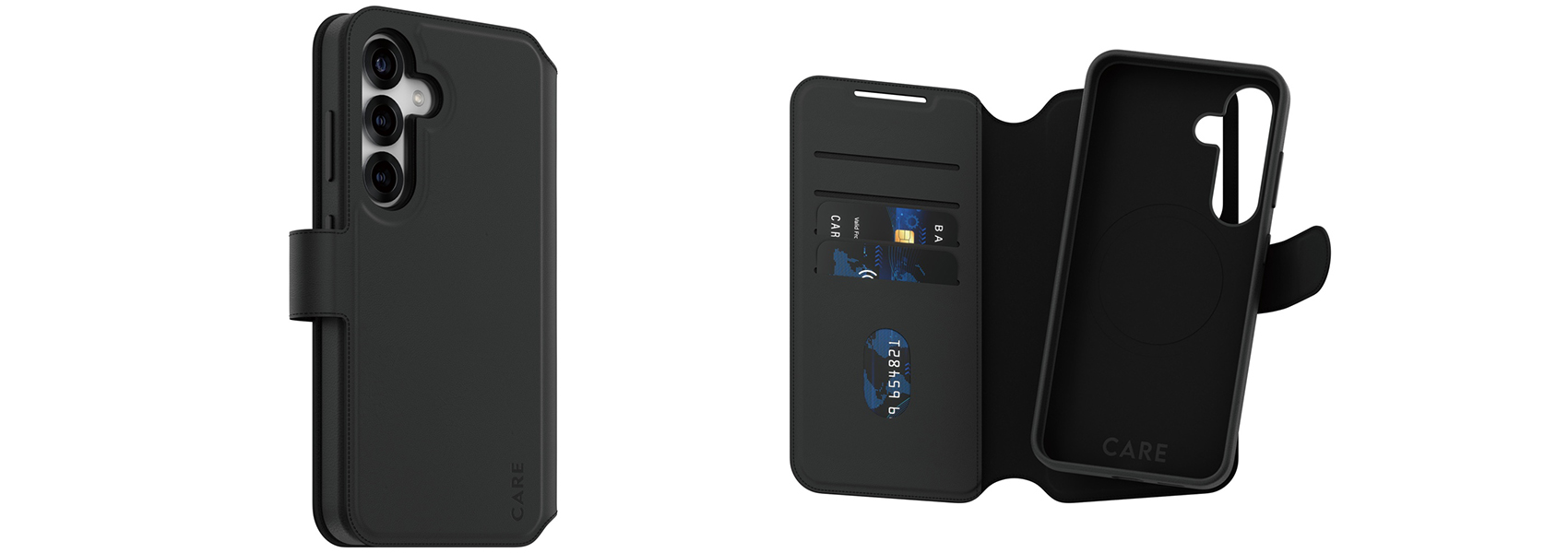 Dėklas Panzer Glass CARE by PanzerGlass Feature Case Tango Du viename piniginė Qi Suderinamas Samsung Galaxy S25 Plus, Juodas aprašymas - Prekės nuotrauka