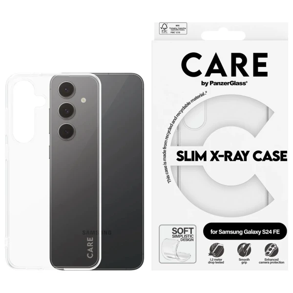 Panzer Glass Care by PanzerGlass Slim X-Ray Samsung Galaxy S24 FE S721 dėklas telefonui skaidrus 1963 aprašymas - Prekės nuotrauka Panzer Glass Care by PanzerGlass Slim X-Ray Samsung Galaxy S24 FE S721 dėklas telefonui skaidrus 1963 aprašymas - Prekės nuotrauka