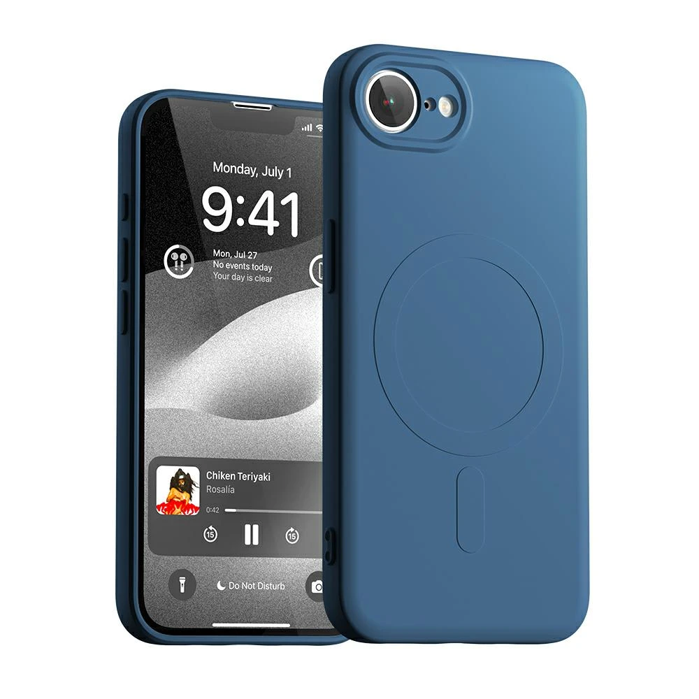 Dėklas Case Mercury Semi-Silicone MagSafe Apple iPhone 16E mėlynos spalvos aprašymas - Prekės nuotrauka