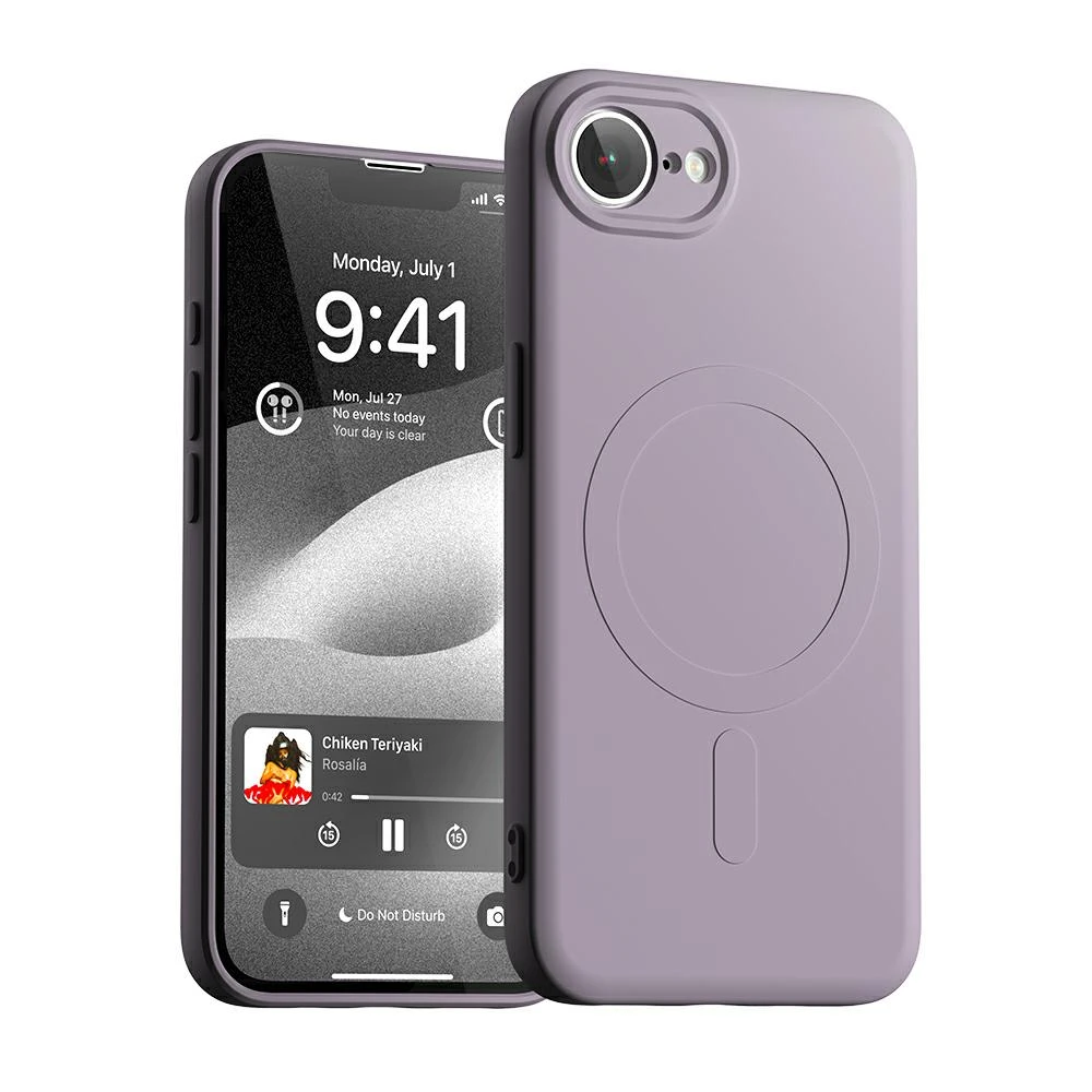 Dėklas Case Mercury Semi-Silicone MagSafe Apple iPhone 16E levandų spalvos aprašymas - Prekės nuotrauka