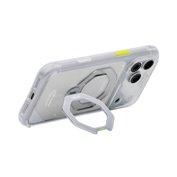 Dėklas Case Skinarma Saturn MagSafe + Rotating Kick Stand do iPhone 18 Pro Max / 17 Pro Max Frost aprašymas - Prekės nuotrauka