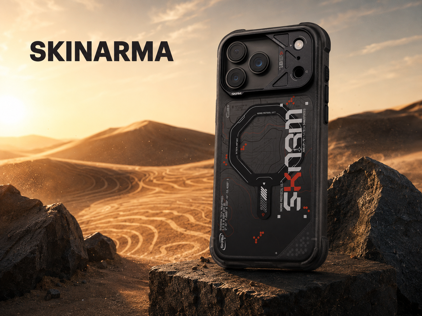 Dėklas Case Skinarma Sonar MagSafe do iPhone 18 Pro Max / 17 Pro Max Juodas aprašymas - Prekės nuotrauka