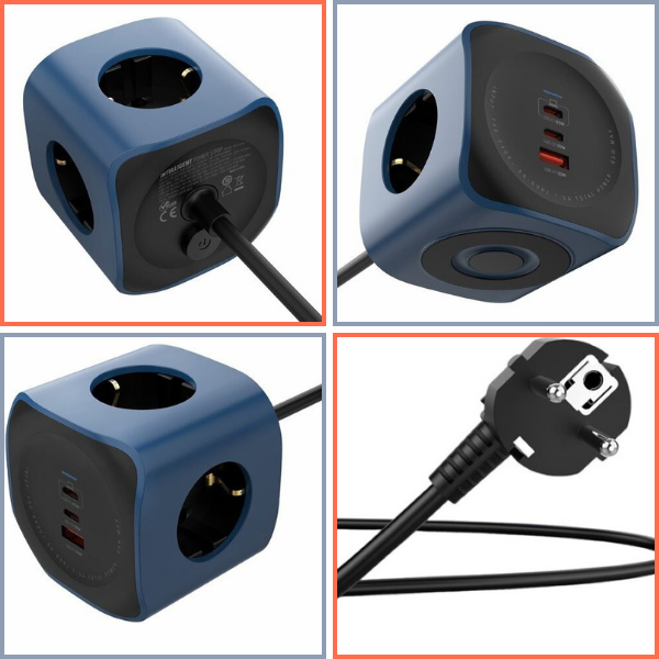 Beline Cellline Power Socket Cube 6in1 2500W USB/2xUSB-C 65W mėlynas aprašymas - Prekės nuotrauka Beline Cellline Power Socket Cube 6in1 2500W USB/2xUSB-C 65W mėlynas aprašymas - Prekės nuotrauka