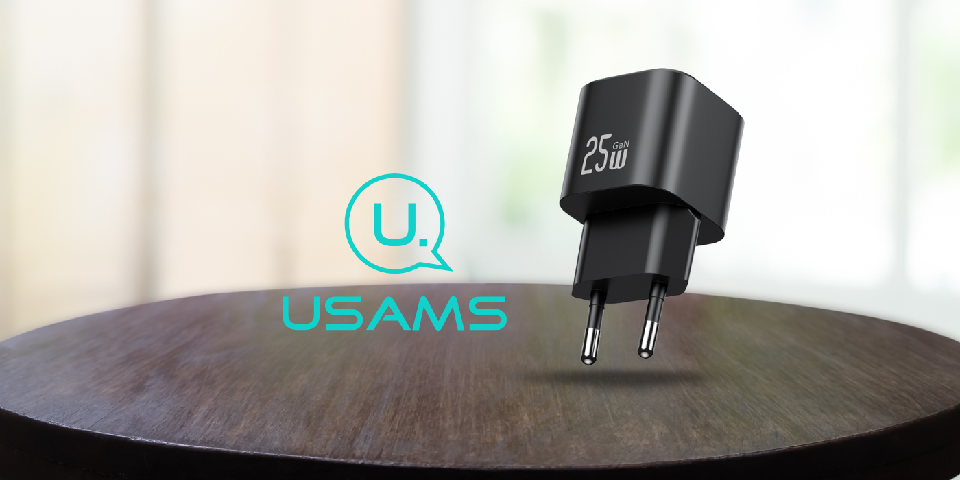 Charger USAMS JC Series CC289 25W GaN Mini Fast Charger USB-C juodos spalvos aprašymas - Prekės nuotrauka Charger USAMS JC Series CC289 25W GaN Mini Fast Charger USB-C juodos spalvos aprašymas - Prekės nuotrauka