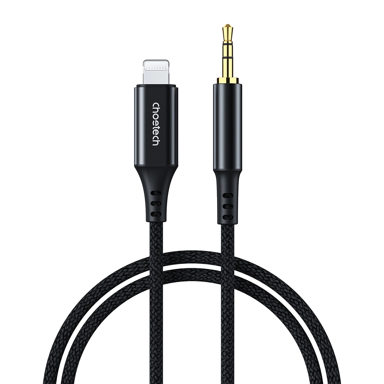 Choetech AUX007 Lightning / 3,5 mm mini jack laidas 1 m – juodas aprašymas - Prekės nuotrauka
