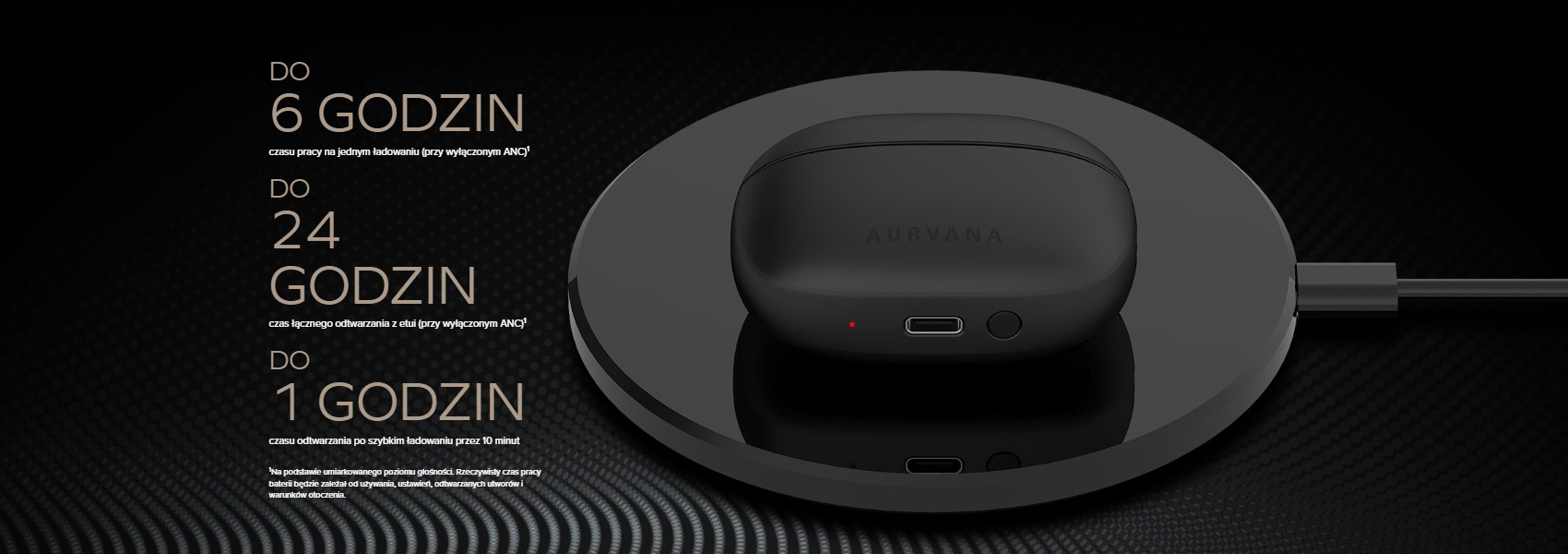 Creative Aurvana ACE belaidės ausinės juodos spalvos Bluetooth 5.3 ANC aprašymas - Prekės nuotrauka