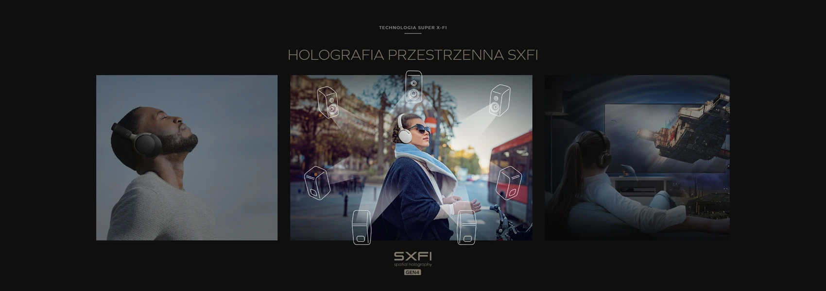 Creative - Zen Hybrid SXFI Belaidės over-ear Ausinės, Juodas aprašymas - Prekės nuotrauka