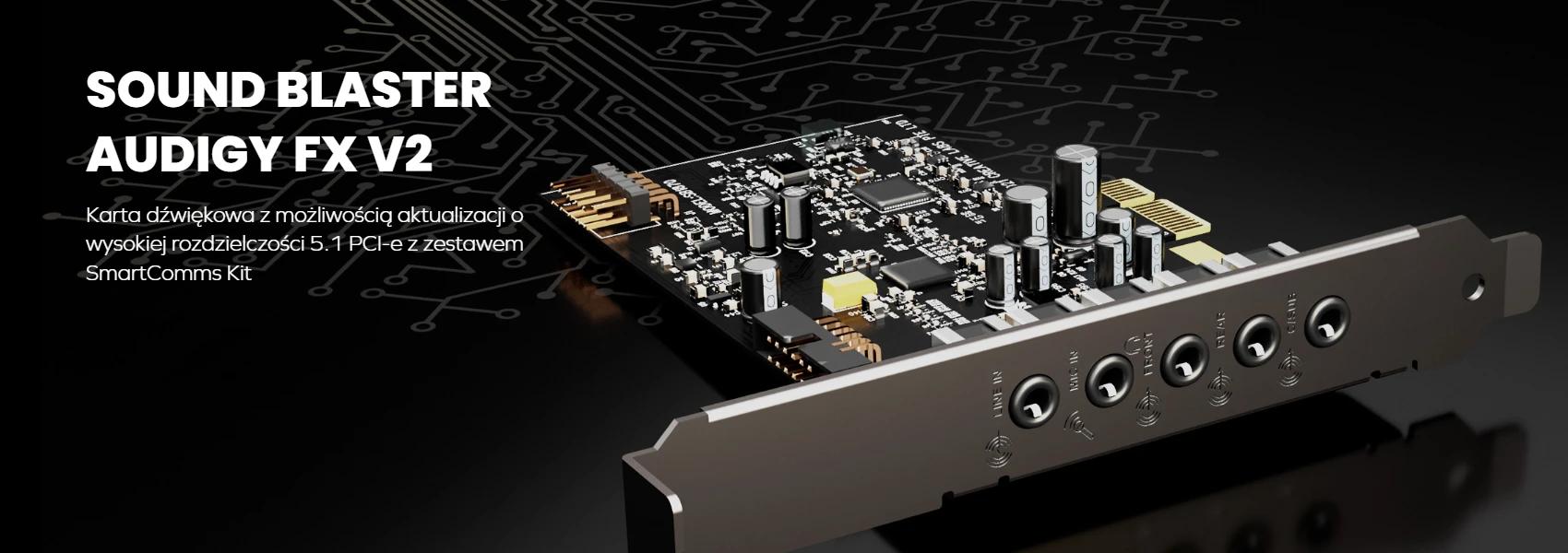 Creative garso plokštė Sound Blaster Audigy FX V2 PCI-e aprašymas - Prekės nuotrauka Creative garso plokštė Sound Blaster Audigy FX V2 PCI-e aprašymas - Prekės nuotrauka
