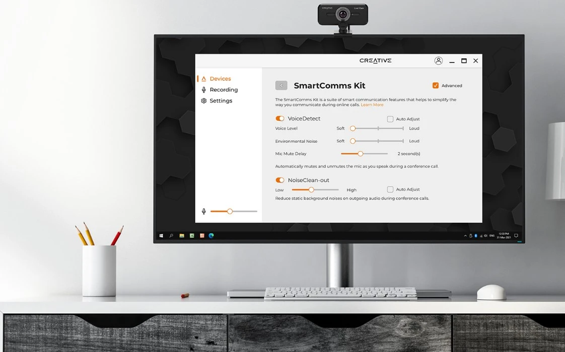 Creative internetinė kamera Sync 1080pV2 juodos spalvos aprašymas - Prekės nuotrauka Creative internetinė kamera Sync 1080pV2 juodos spalvos aprašymas - Prekės nuotrauka