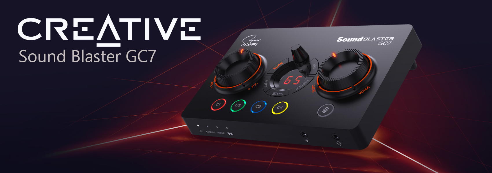 Creative išorinė garso plokštė Sound Blaster GC7 USB-C aprašymas - Prekės nuotrauka