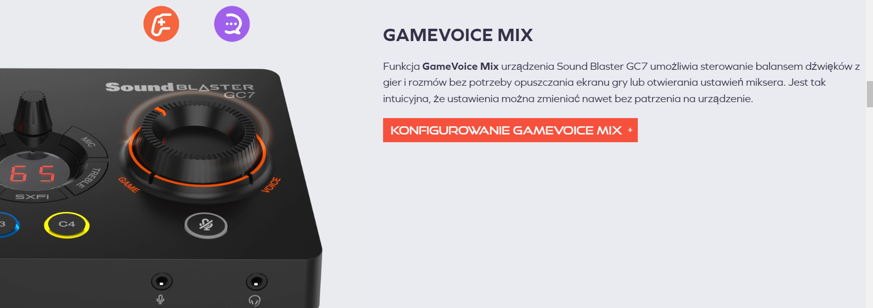 Creative išorinė garso plokštė Sound Blaster GC7 USB-C aprašymas - Prekės nuotrauka